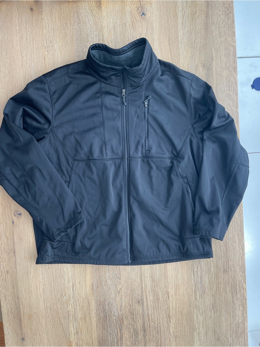 Swiss Tech Mens Softshell Jacket Black Full Zip Fleece Lined‎ 2XL SW31100027794B
